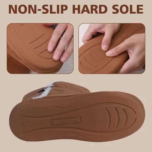 Vista 5 de Home Slipper Pantuflas de invierno cálidas de espuma viscoelástica para mujer