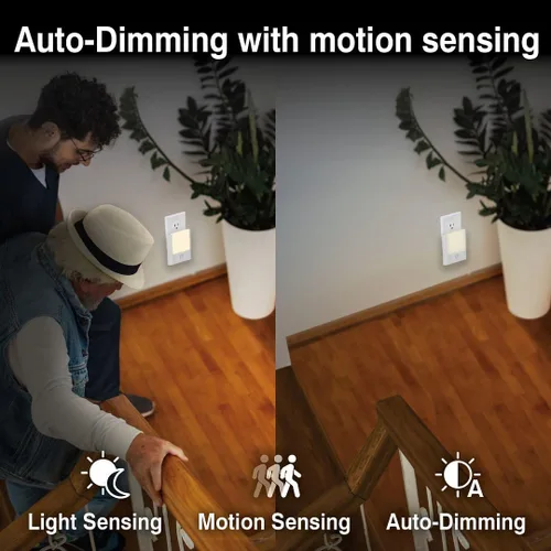 Vista 9 de Camelion 3-in-1 Power Outage Night Light, Motion Sensor,4-Pack