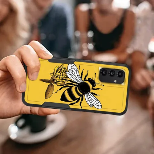 Vista 392 de Funda para Galaxy A14 5G, resistente de doble capa híbrida de policarbonato duro, goma suave, a prueba de golpes, funda protectora resistente