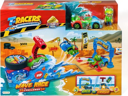 Vista 5 de T-RACERS Wave Race – Lanzador interactivo, con conductor exclusivo y coche.
