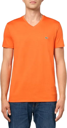 Vista 9 de Lacoste TH6710 - Camiseta de manga corta con cuello en V para hombre Marrón