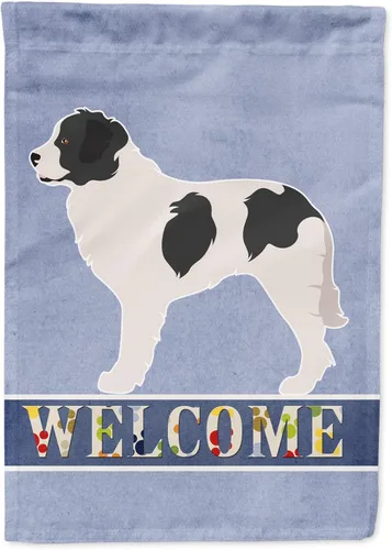 Vista 138 de Caroline's Treasures BB8334GF AIDI Bandera de jardín para perro de montaña del Atlas, bandera de buzón azul, bandera decorativa para patio exterior