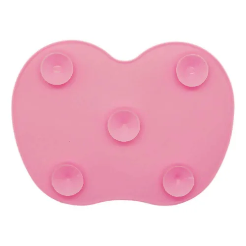 Vista 2 de Alfombrilla de limpieza de cepillo de maquillaje de silicona fucsia Royal Care Cosmetics