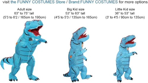 Vista 2 de FUNNY COSTUMES T-Rex - Disfraz de dinosaurio para niños talla 4-12