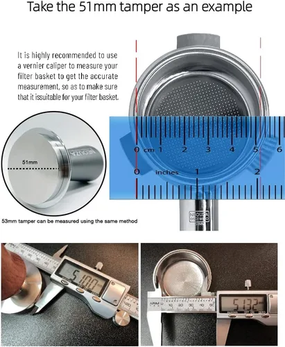 Vista 2 de NEOUZA Muelle de manipulación de café expreso cargado para herramientas de accesorios de cafetera, autonivelante antiadherente, mango refinado, base