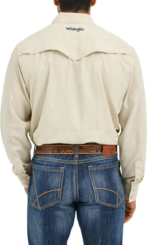 Vista 3 de Wrangler 112323744 Camisa de Rendimiento para Hombre Negra