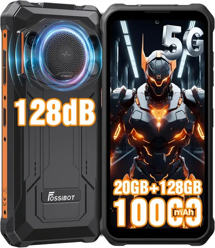 Vista 8 de FOSSIBOT Smartphone F107 Pro 5G desbloqueado, 30 GB + 512 GB de almacenamiento, batería de 28000 mAh, pantalla de 6.95" de 120 Hz, cámara AI de 200
