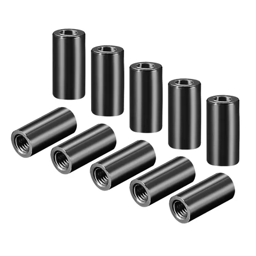 Vista 5 de uxcell Espaciador de columna de separación de aluminio redondo M3x5mm, para avión RC, FPV Quadcopter, CNC, negro, 10pcs