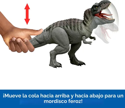 Vista 3 de Mattel JCH02 Jurassic World Rebirth Power Devour Tyrannosaurus Rex Figura de dinosaurio