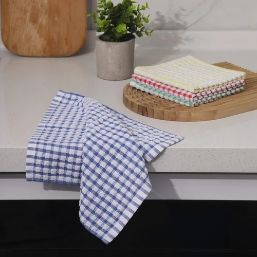 Vista 5 de Paños de cocina 12 piezas, trapos absorbentes de algodón a granel, paños de limpieza perfectos para uso doméstico y comercial