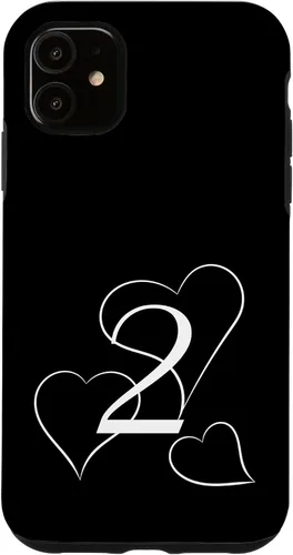 Vista 5 de iPhone 15 Vintage 2 years old with three big hearts Case
