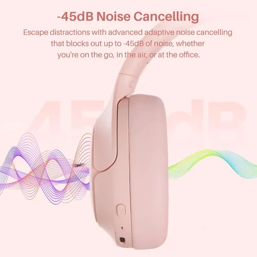 Vista 2 de TOZO Auriculares híbridos HT3 con cancelación de ruido, audio espacial AI Chat con 5 micrófonos, reloj inteligente S8 AMOLED para mujer, pantalla a