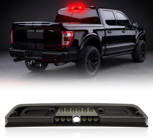Vista 10 de Tercera luz de freno LED de lente ahumada compatible con F150 2015-2024, F250/F350/F450/F550 2017-2024, Ranger 2019-2024, 3ª lámpara de parada