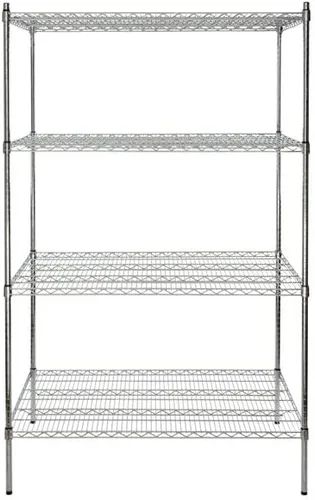 Vista 167 de Kit de 4 estantes de epoxi verde NSF de 21 x 72 pulgadas con postes de 86 pulgadas, estantería de almacenamiento resistente, kit de estantería