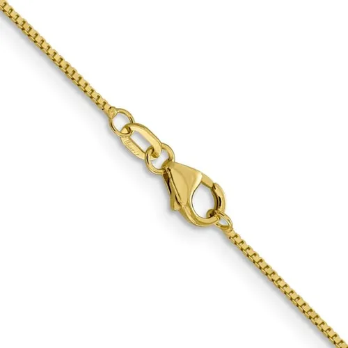 Vista 2 de IceCarats 18K Yellow Gold 0.9mm Box Link Chain Necklace