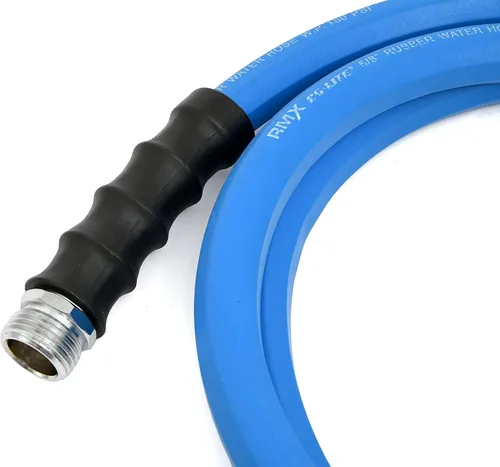 Vista 2 de AG-LITE BSAL5806 - Manguera de jardín de goma para agua caliente/fría de 5/8 pulgadas x 06', 100% goma, ultraligera, súper fuerte, 500 PSI, 50°F a