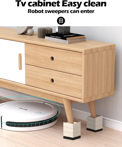 Vista 4 de Elevadores de Muebles, Tclouda Soportes para Cama/Sofá/Escritorio/Mesa/Patas de Silla/Refrigerador de 1.5, 3 y 4 Pulgadas, Bloques Ajustables