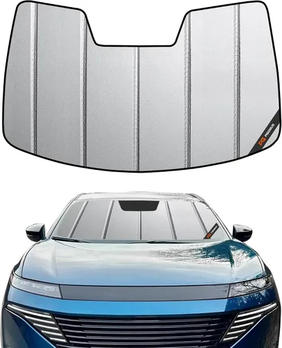 Vista 9 de Pigenius Parasol para parabrisas Nissan Murano 2015-2018, acabado plateado metálico