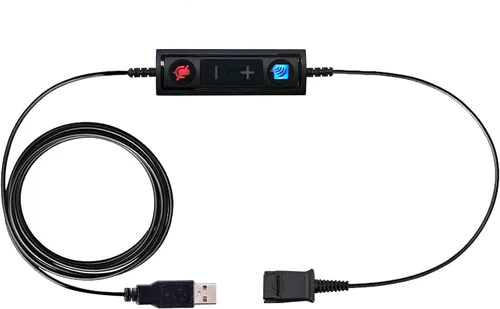 Vista 2 de TruVoice HD-350 Auriculares USB Deluxe para la oficina o centro de llamadas. Funciona con todos los sistemas telefónicos VoIP. Micrófono