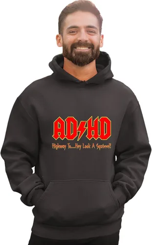 Vista 72 de Go All Out Sudadera con capucha para hombre y mujer con texto en inglés "Highway To Hey Look A Squirrel