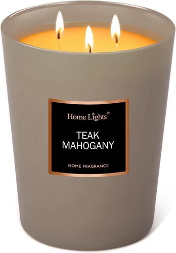 Vista 20 de HomeLights Velas perfumadas – Tarro grande de aromaterapia, cera de soja natural, 130 horas de combustión, cereza rubí y merlot
