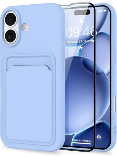 Vista 10 de MZELQ Compatible con iPhone 11 Funda TPU Soporte para Tarjetas Cubierta de Billetera, Protección de Cámara + Protector de Pantalla Funda Suave