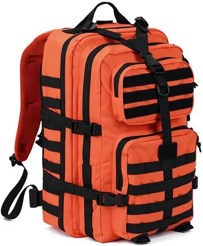 Vista 10 de REEBOW GEAR - Mochila táctica militar para hombres, mochila grande del ejército, paquete de asalto de 3 días, mochila Molle, Negro, Grande - 40 l
