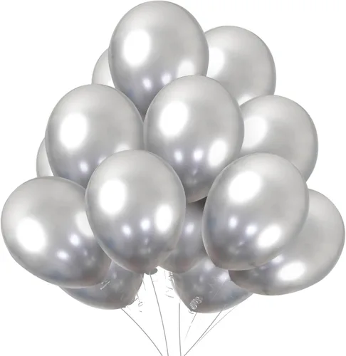 Vista 25 de KBZVNAF Globos negros de látex para fiesta, paquete de 50 globos de helio negro mate de 12 pulgadas para decoración de bodas, graduaciones, baby