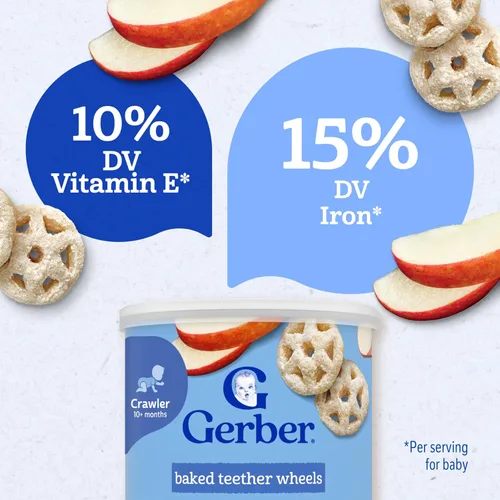 Vista 4 de Gerber Ruedas mordedoras, cosecha de manzana, 1.48 onzas (paquete de 6)