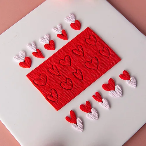 Vista 7 de 10 unidades/caja mini cortadores de arcilla polimérica de corazón para el día de San Valentín, cortadores de aretes de cerámica suave, kit