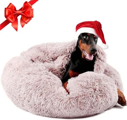 Vista 13 de Himax - Cama para perros pequeños cubierta con manta adjunta, color beige