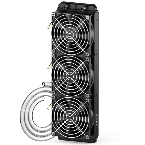 Vista 14 de Radiador de Refrigeración por Agua para Computadora, Intercambiador de Calor de Aluminio de 8 Tubos, Radiador de Refrigeración Líquida con Rosca