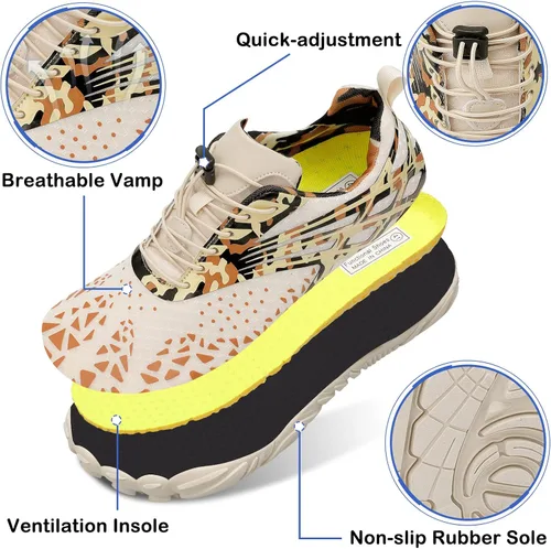 Vista 4 de Scurtain Zapatos de agua unisex para hombre y mujer, de secado rápido, zapatos acuáticos, zapatos de natación, zapatos de playa con drenaje