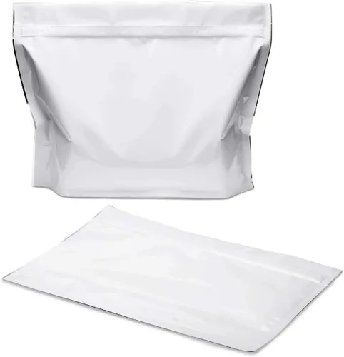 Vista 7 de ASTM-D3475 - Paquete de 50 bolsas de salida resellables de 12 x 9 x 4 pulgadas, color blanco