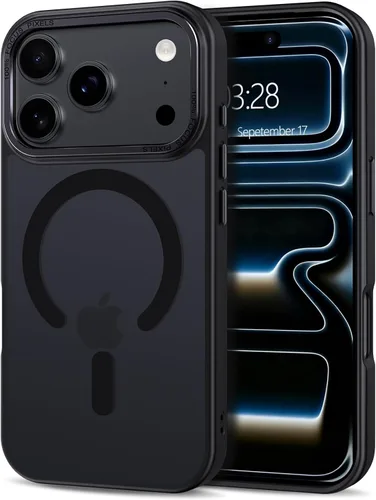 Vista 306 de Anuck - Funda magnética para iPhone 11 compatible con MagSafe, carcasa trasera mate translúcida dura, borde de TPU, delgada, resistente a impactos