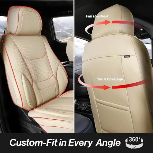 Vista 4 de Coverland Fundas de asiento de automóvil personalizadas compatibles con BMW X1 2013-2025, funda de asiento impermeable de espuma viscoelástica