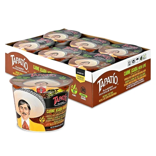 Vista 9 de Tapatío Ramen Noodle Soup, sabor a Birria - Cuenco grande apto para microondas, 3.88 oz. (110g), paquete de 6