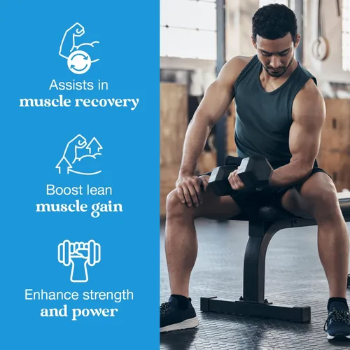 Vista 3 de Monohidrato de creatina en polvo 5000 mg – Apoya la recuperación muscular y potencia de fuerza mejorada – Ayuda a ayuno y entrenamiento – Sin sabor