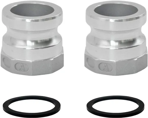 Vista 8 de SAFBY 2 piezas de aluminio tipo A de manguera de leva y ranura, enchufe x NPT hembra con 2 piezas de accesorios de junta Camlock (2 pulgadas)