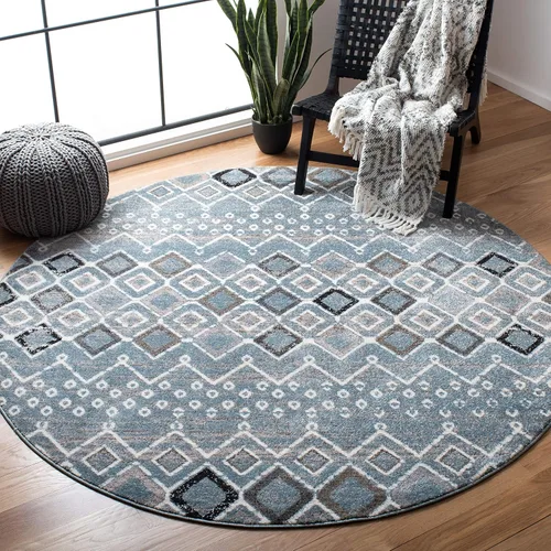 Vista 22 de SAFAVIEH Amsterdam Collection Alfombra Decorativa - 2.3 pies x 4 pies, Negro & Multi, Diseño Marroquí Bohemio, Sin Desprendimiento y Fácil Cuidado