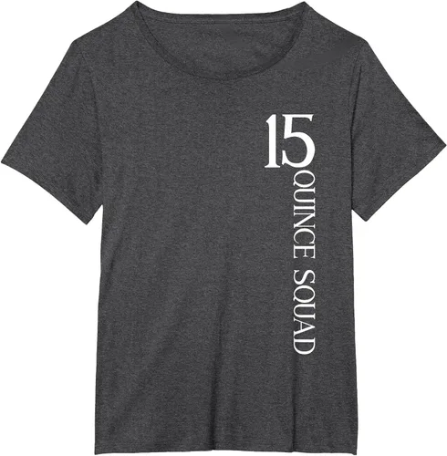 Vista 8 de Quince Squad Quinceanera 15th Birthday - Camiseta de quinceañera para niñas Asphalt Grey