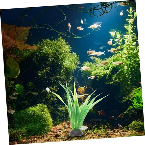 Vista 8 de 10 piezas de acuario paisajismo decoración de acuario plantas de plástico plantas de acuario agua viva decoración de acuario paisaje decoración