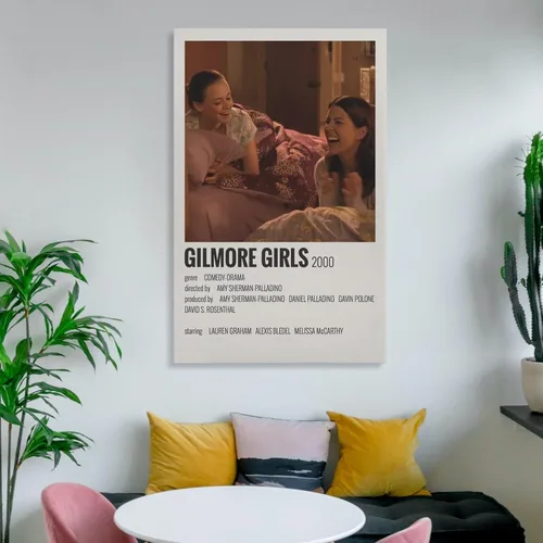 Vista 6 de Póster de la serie de televisión Gilmore Girls de los años 90, póster minimalista de pintura en lienzo e impresiones artísticas de pared para sala