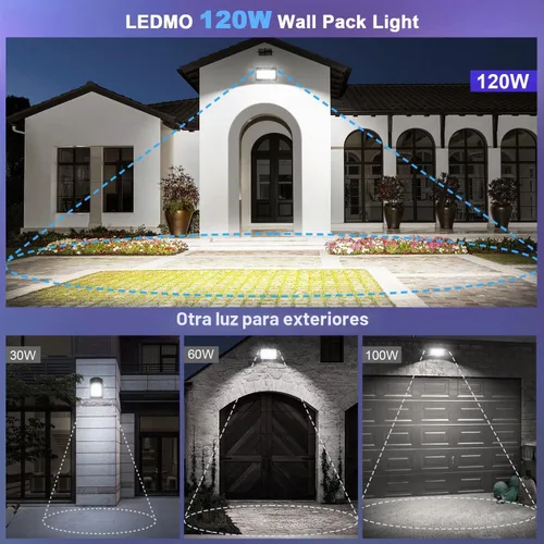 Vista 3 de Pack de luces LED de 120 W, 4 unidades, impermeables, 15600 lm, paquete de iluminación