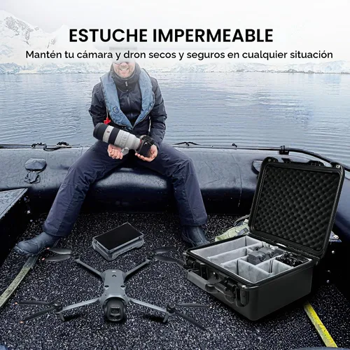 Vista 5 de Lekufee Funda rígida impermeable para DJI Mavic 4 Pro, Mini 5/4, cámara