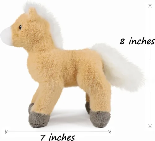 Vista 2 de Ice King Bear Pony Peluche de caballo de peluche de 7 pulgadas (beige)
