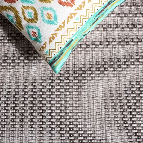 Vista 6 de SAFAVIEH Alfombra lavable al aire libre Courtyard Collection - 2'3" x 5', beige y negro, no desprende pelusa y fácil de limpiar, ideal para patio