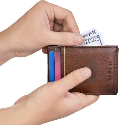 Vista 4 de Dockers Billetera minimalista con bolsillo frontal RFID para hombre