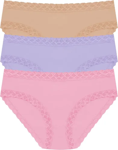 Vista 23 de Natori Paquete de 3 bragas Bliss Girl para mujer Café