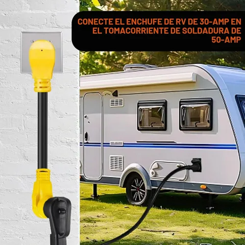 Vista 7 de Cable adaptador de corriente CA NEMA 6-50P macho a TT-30R, 125